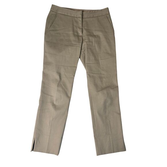 Tory Burch Tessa Khaki Cotton Blend Stretch Ankle Pants  - Size 2 - Picture 1 of 8